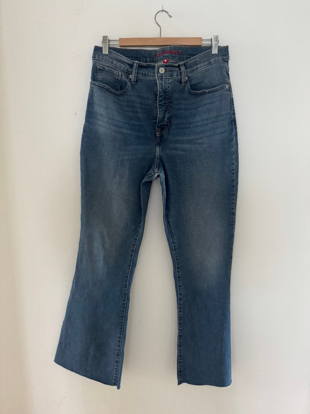 Lucky Brand Stevie High Rise Flare Raw Hem Jean- sz 14/32